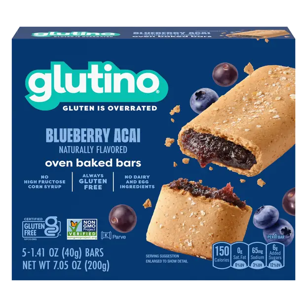 Gluten Free Blueberry Acai Oven Baked Bars - 5 ct