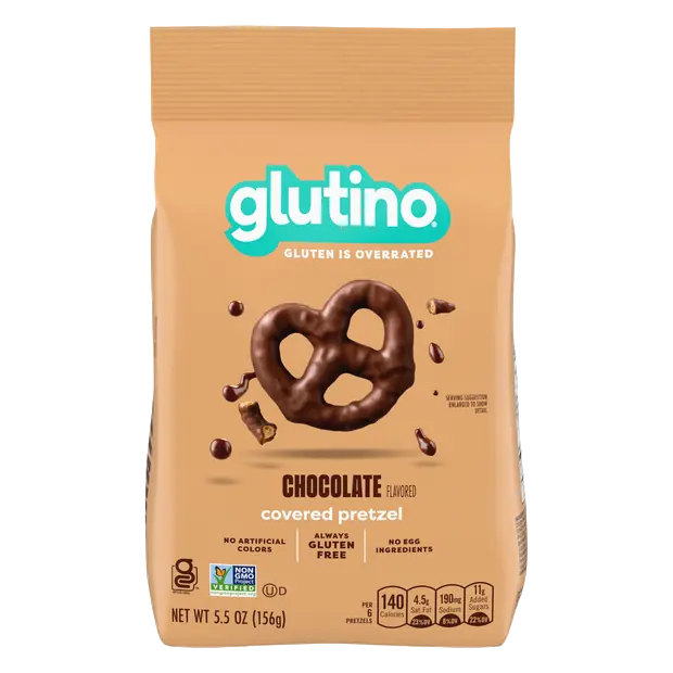 Gluten Free Fudge Flavored Covered Pretzels
