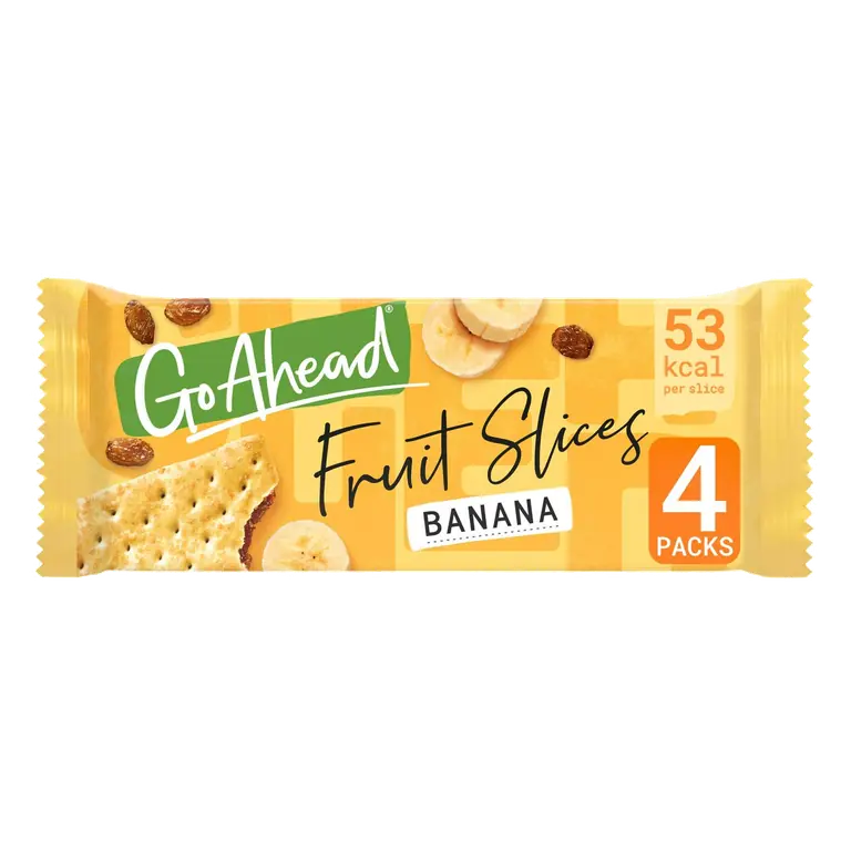 4 x 43.6g Banana Crispy Fruit Slices Multipack Snack Bars
