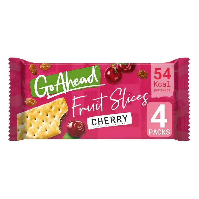 Cherry Crispy Fruit Slices Snack Bars Multipack 4 x 43.6g