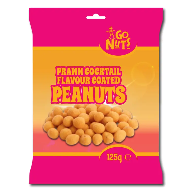 Go Nuts Prawn Cocktail Coated Peanuts 125g
