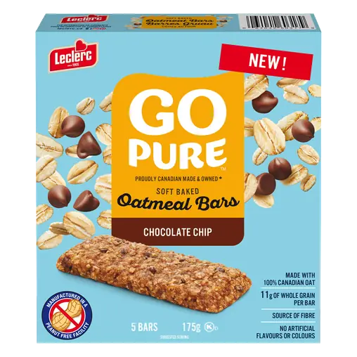 Soft Baked Oatmeal Bars Chocolate Chip 175 g