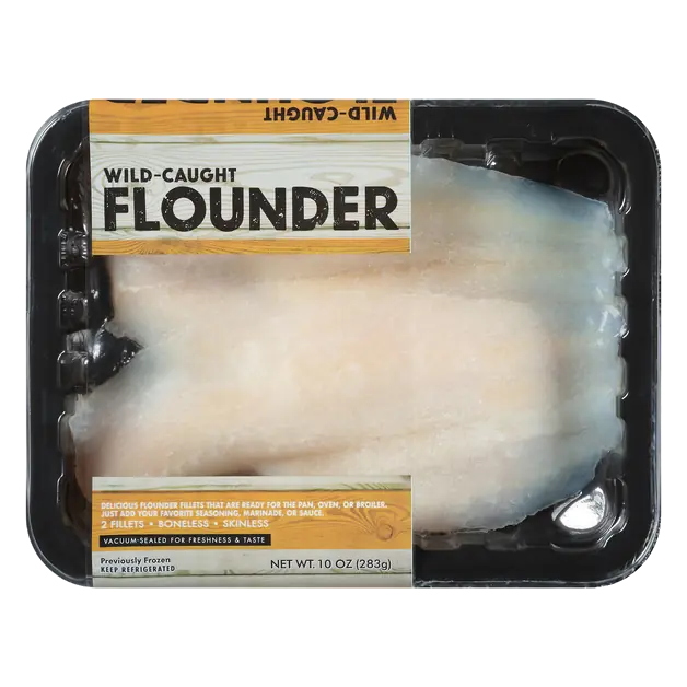 Wild Caught Boneless Skinless Flounder Fillets - 2 ct