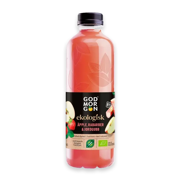Frukostjuice Äpple Rabarber Jordgubb Ekologisk 850ml God Morgon®