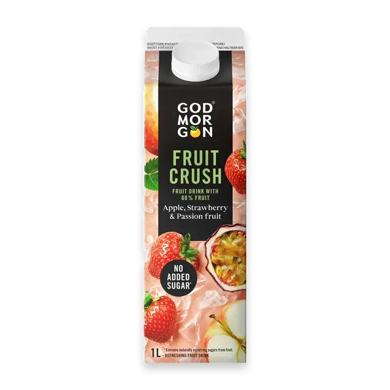 Fruktdryck Fruit Crush Äpple Jordgubb Passionsfrukt 1000ml God Morgon®