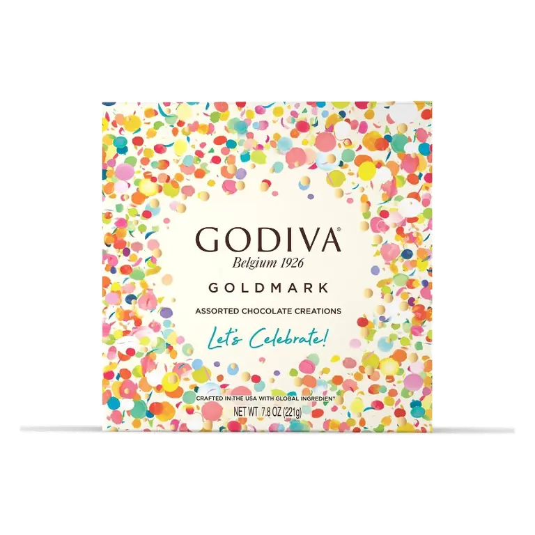 Godiva Celebrations Birthday Cake Candy Giftbox, 7.8oz/18pc