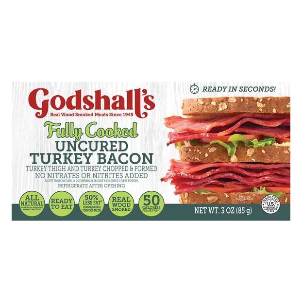 Fully Cooked Uncured Turkey Bacon Slices