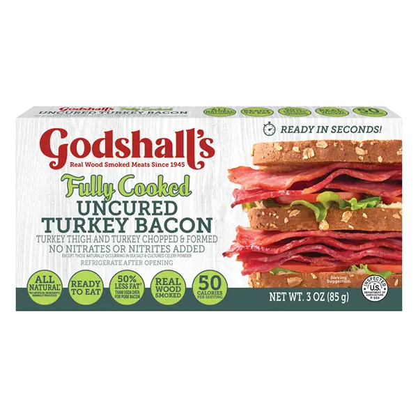 Godshall's Fully Cooked Uncured Turkey Bacon