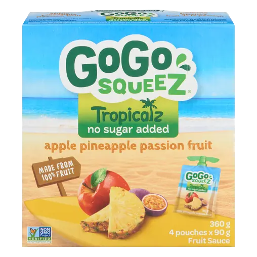 Apple Sauce Tropic Apple Pineapple Passion Fruit 4 X 90 g