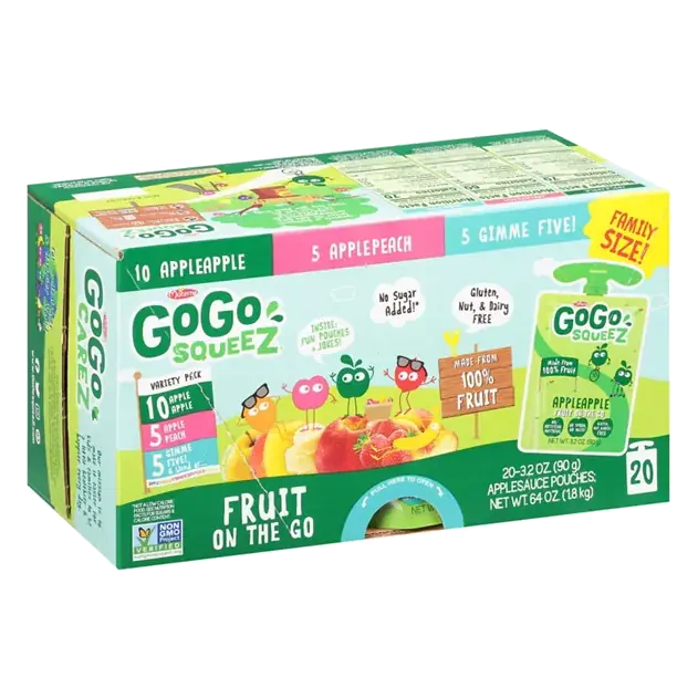 Fruit on the Go, Applesauce, Family Size, Variety Pack, 20 Pack