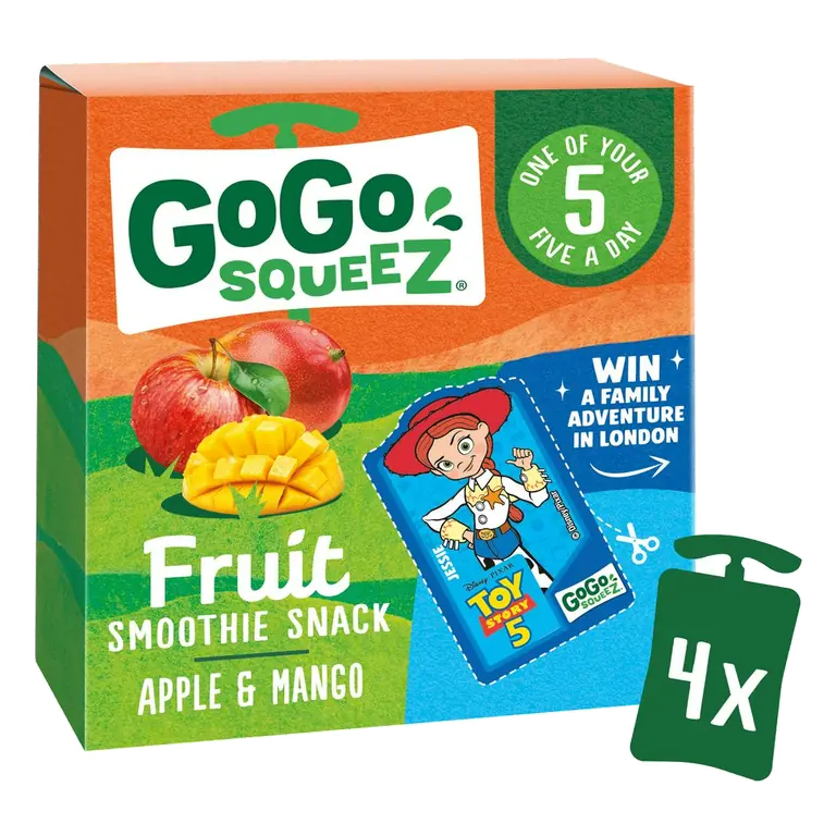 Fruit Smoothie Snack Apple & Mango 4x90g