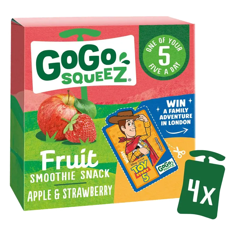 Fruit Smoothie Snack Apple & Strawberry 4x90g