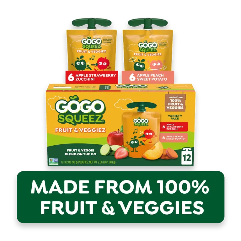 Fruit & VeggieZ No Sugar Added Strawberry/Peach Variety Pack