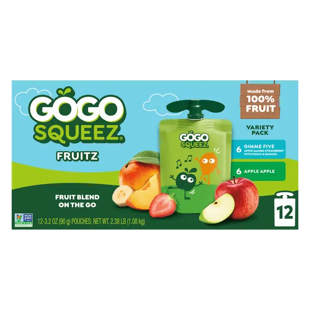 Gimme Five! & Apple Apple Variety Applesauce Pouches - 12 ct