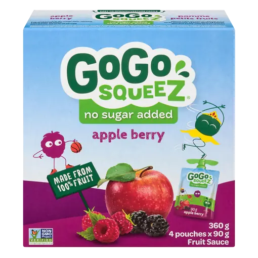 Gluten-Free Fruit Sauce Apple Berry 4 x 90 g