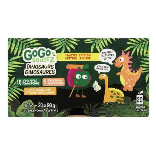 Fruit Sauce Dinosaurs Pack Limited Edition 20 x 90 g