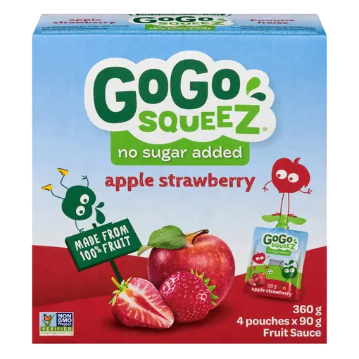 Gluten-Free Fruit Sauce Apple Strawberry 4 x 90 g