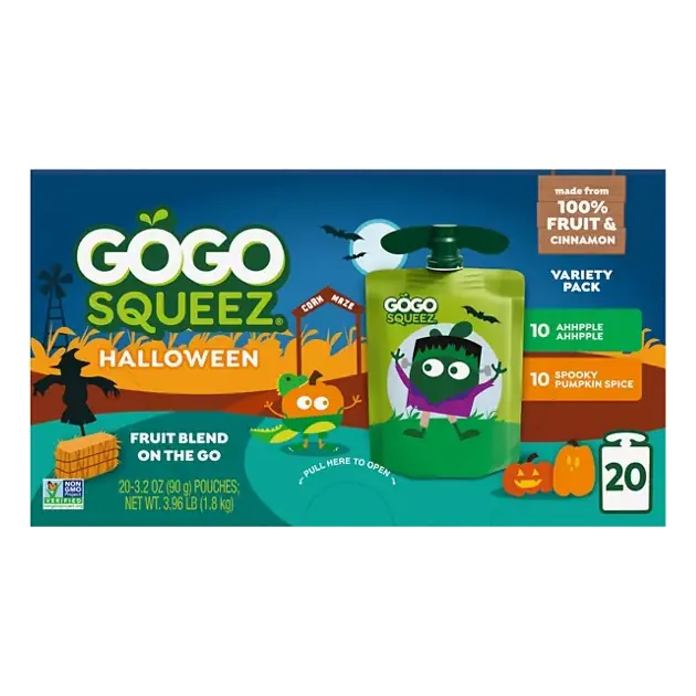 Halloween Ahhpple Ahhpple/Spooky Pumpkin Spice Fruit Blend on the Go Variety Pack