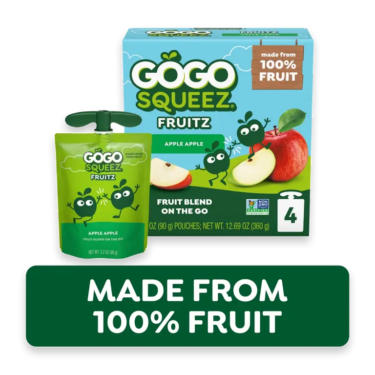No Sugar Added Apple Applesauce & Fruit Puree Pouches