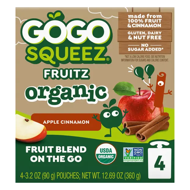 Organic Fruit on the Go Apple Cinnamon Apple Sauce - 4 ct