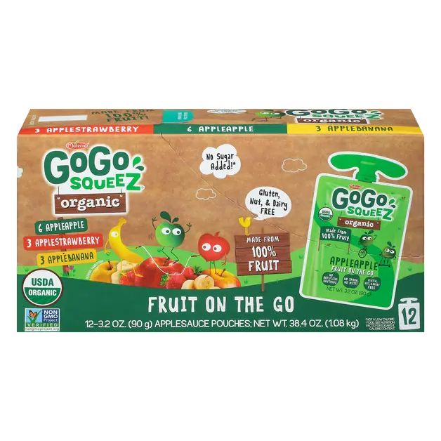 Organic Variety Pack Applesauce Pouches - 12 ct