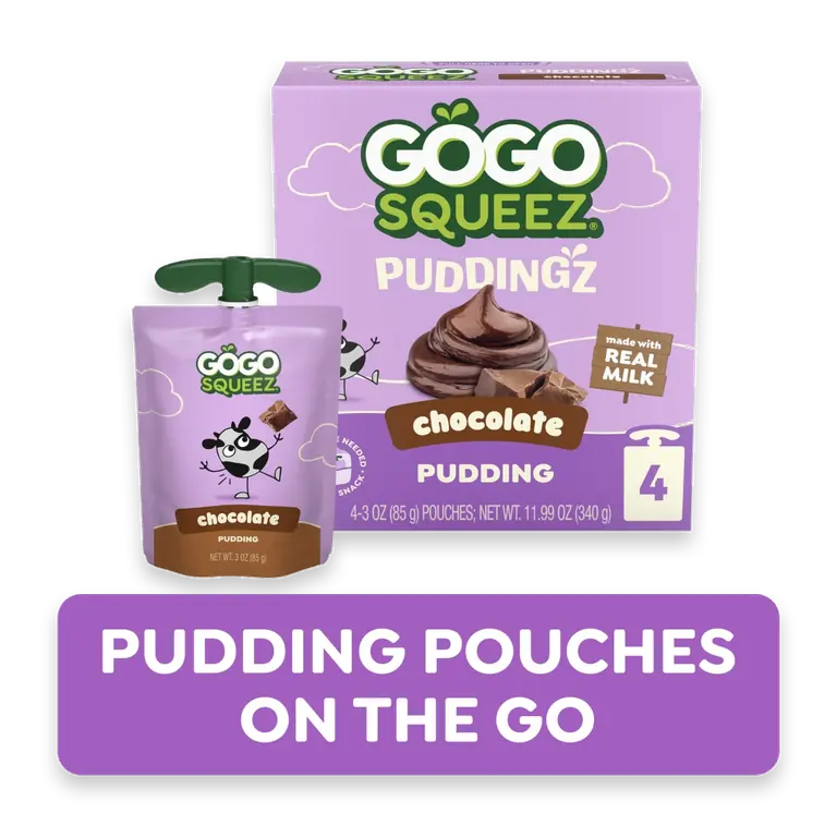 PuddingZ On-the-Go Chocolate Pudding Snack Pouches