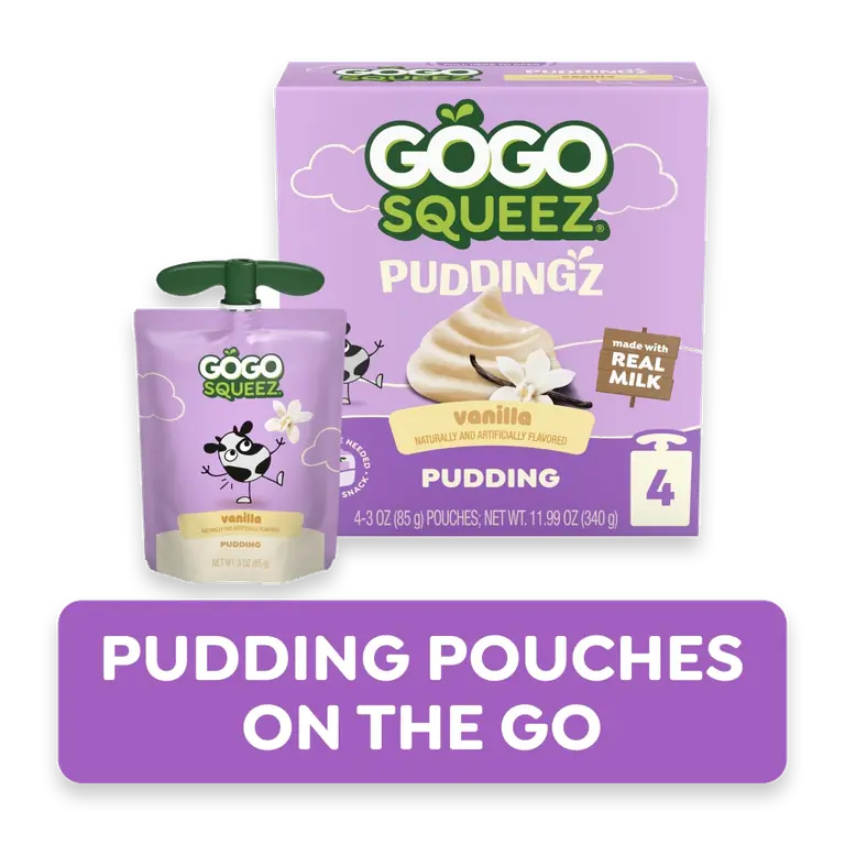 PuddingZ On-the-Go Vanilla Pudding Snack Pouches
