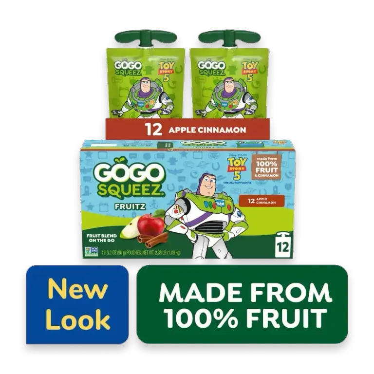 Toy Story 5 No Sugar Added Apple Cinnamon Applesauce Pouches