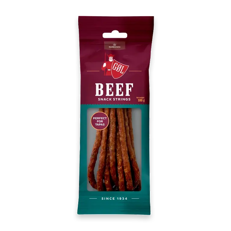 Ölkorv Snack Strings Beef 100g