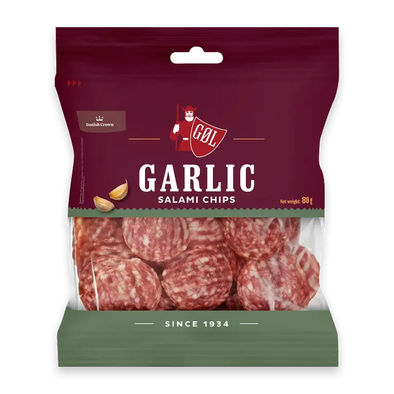Salami Chips Garlic 80g