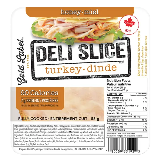Deli Sliced Turkey Honey 55 g