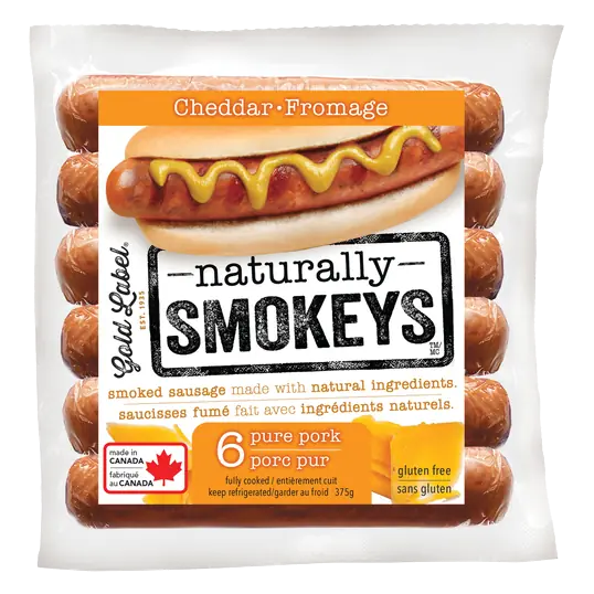 Gluten-Free Sausage Pure Pork Cheddar 375 g