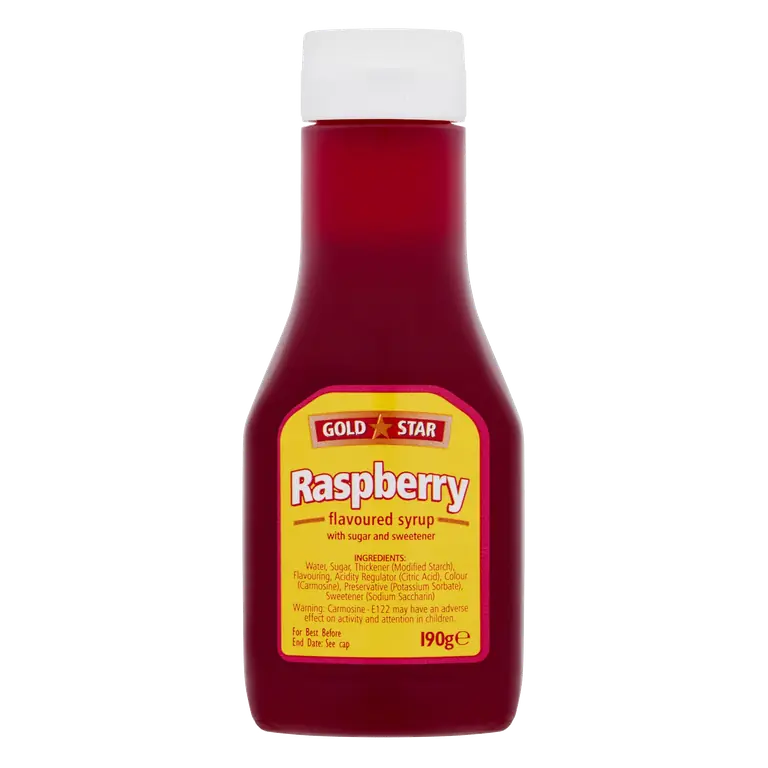 Gold Star Raspberry Flavoured Syrup 190g