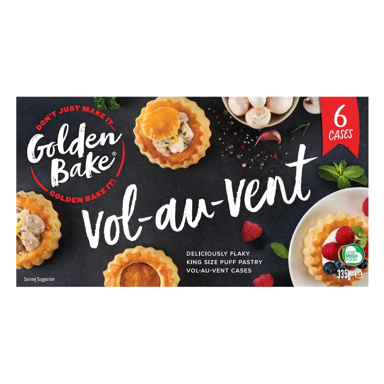 Golden Bake 6 King Size Vol Au Vent Cases 335g