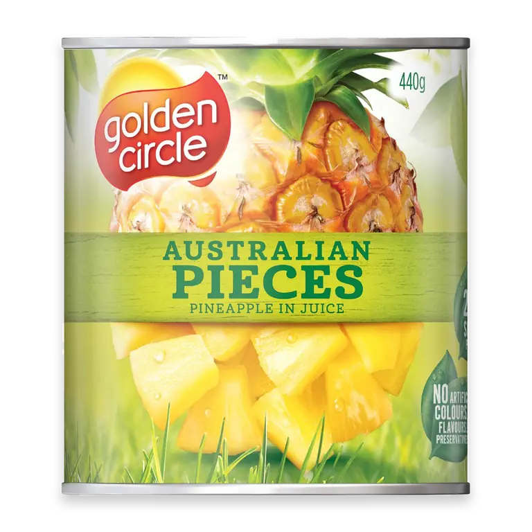 Australian Canned Fruit Tinned Pineapple Pieces in Juice
