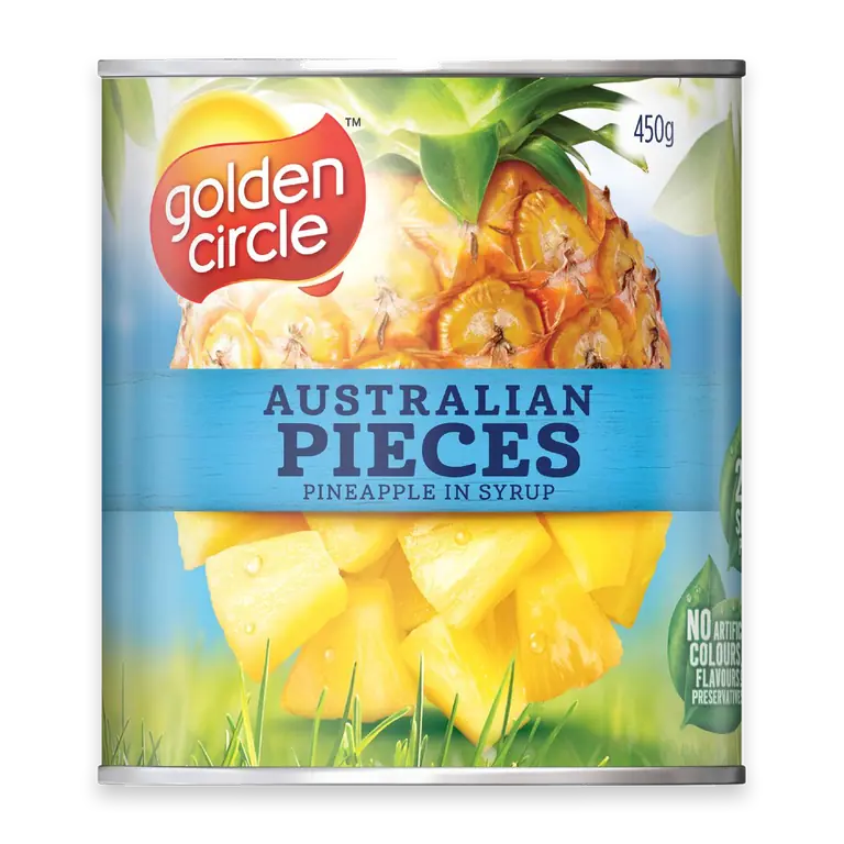 Australian Canned Fruit Tinned Pineapple Pieces in Syrup
