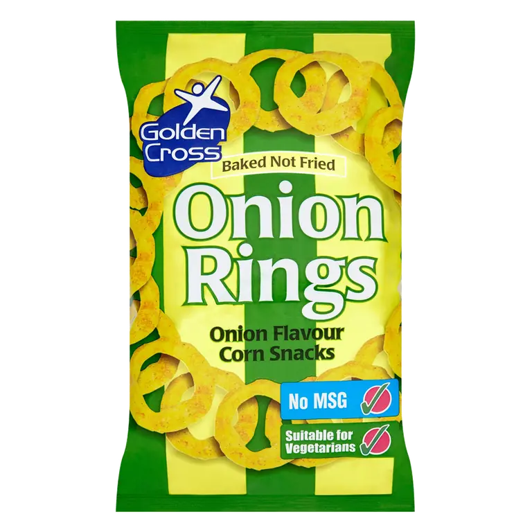 Golden Cross Onion Rings Onion Flavour Corn Snacks 150g
