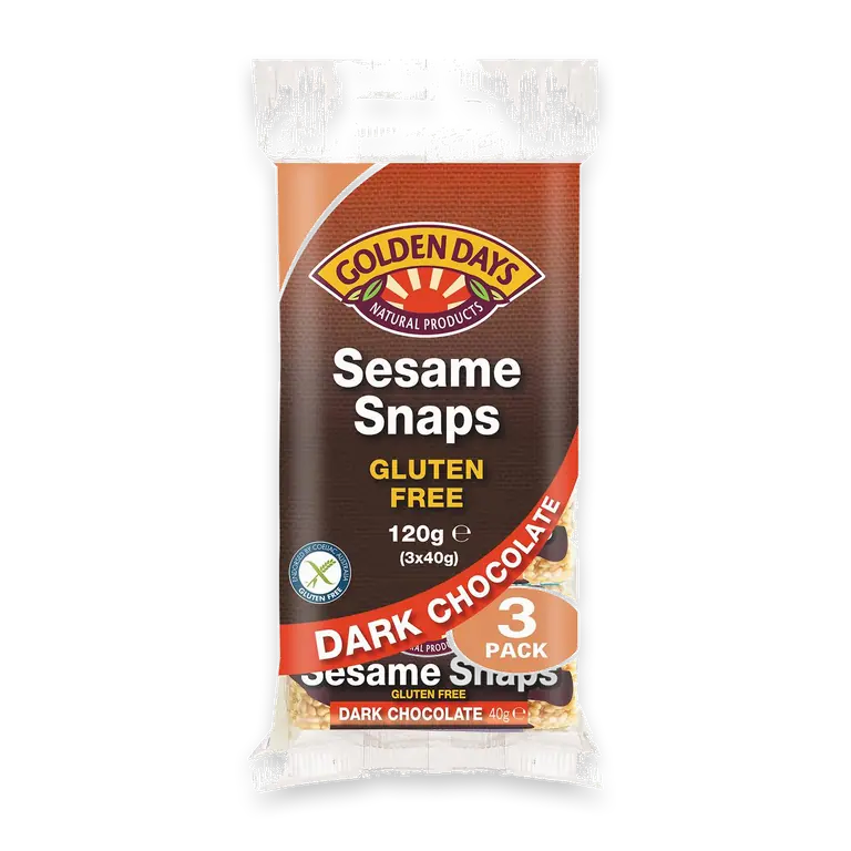 Bars Sesame Snaps Dark Chocolate
