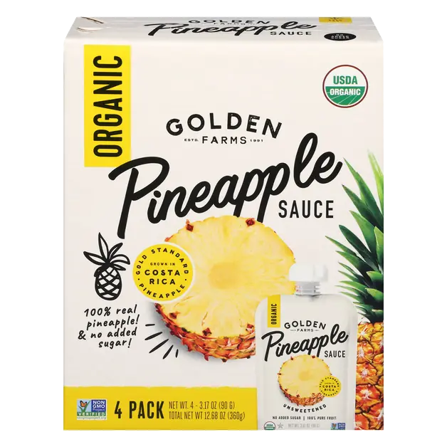 Organic Pineapple Sauce Pouches - 4 ct
