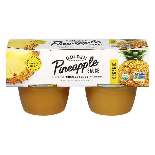 Organic Unsweetened Pineapple Sauce - 4 ct