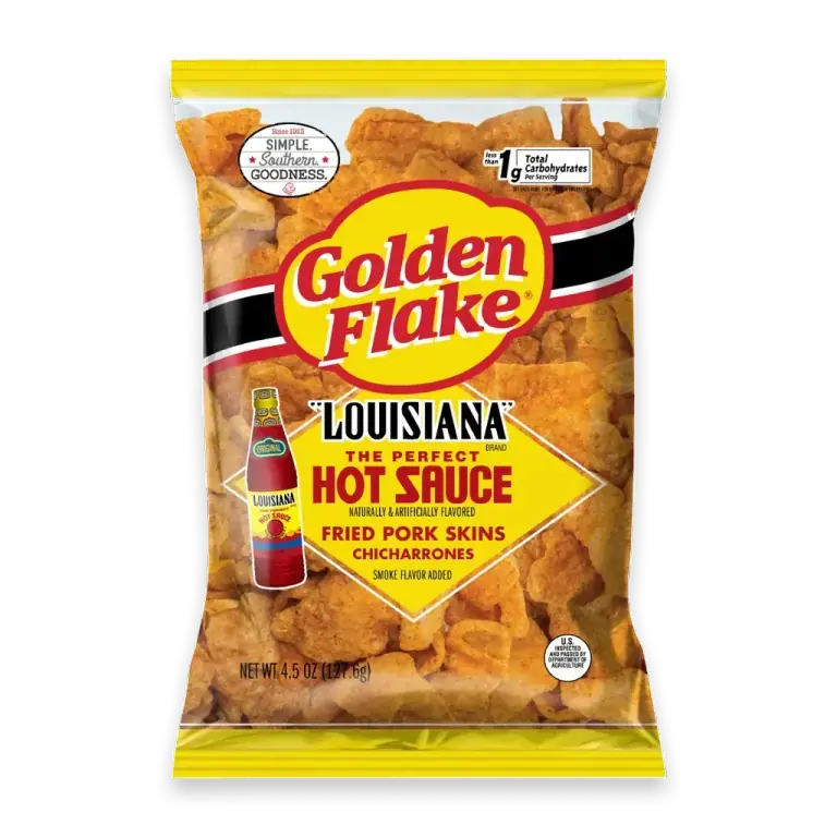 Louisana Hot Sauce Flavor Fried Pork Skins