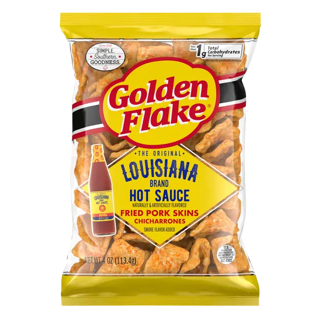 Louisiana the Perfect Hot Sauce Chicharrones Fried Pork Skins