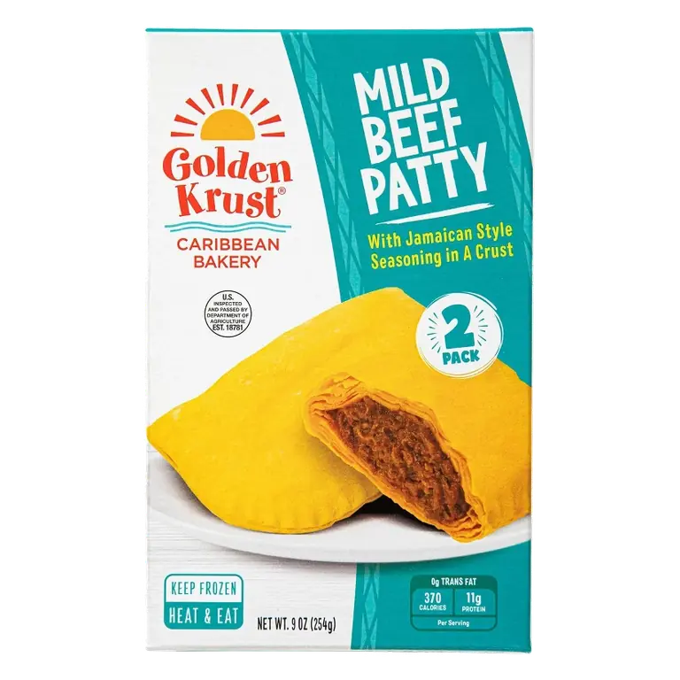 Golden Krust Jamaican Style Mild Beef Patties, 9oz/2ct