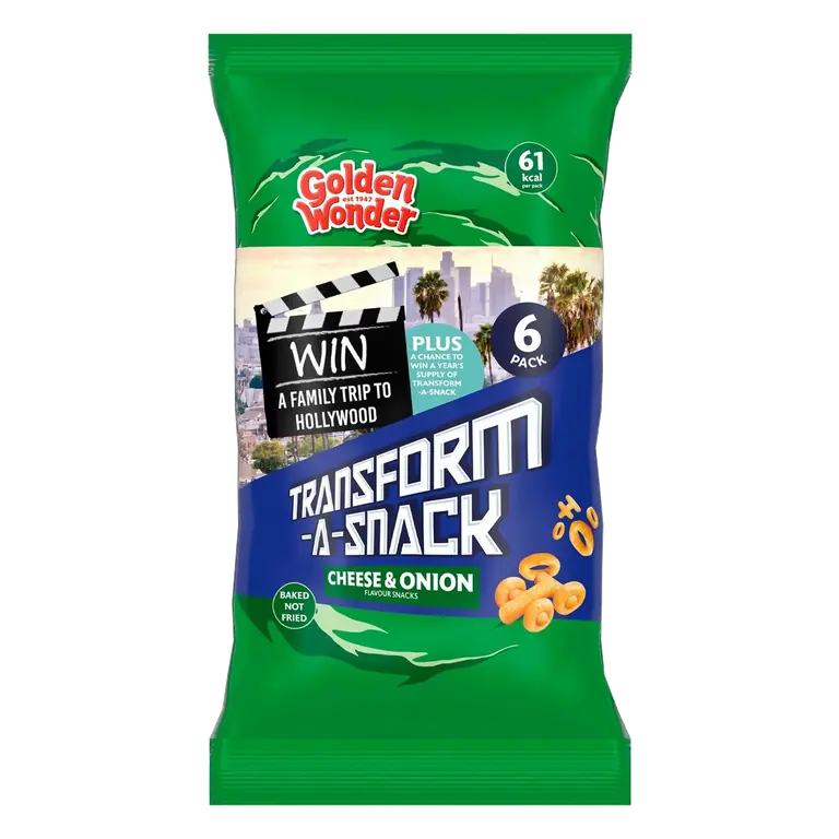 Transform-a-Snack Cheese & Onion Flavour Snacks 6 x 12g (72g)