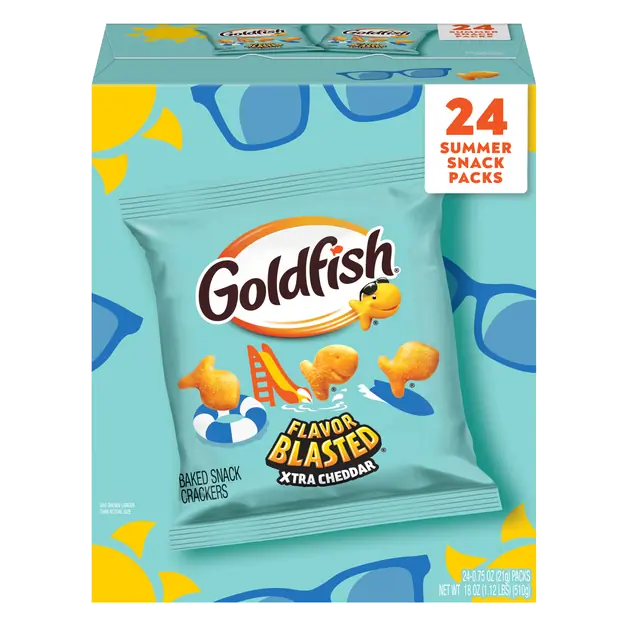 Flavor Blasted Xtra Cheddar Baked Snack Crackers - 24 ct