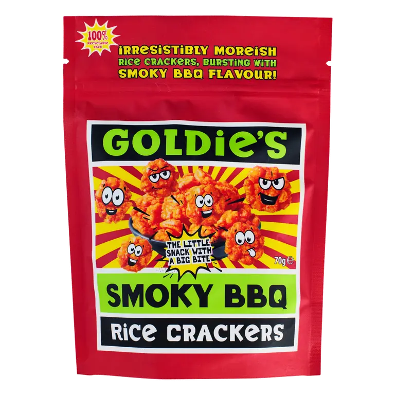 Goldie's Smoky BBQ Rice Crackers 70g