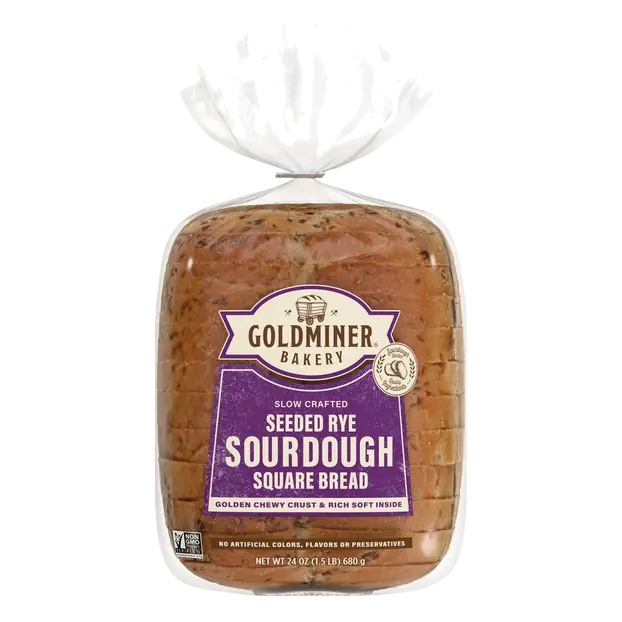 Goldminer Seeded Rye Sourdough Square Bread, 24 oz