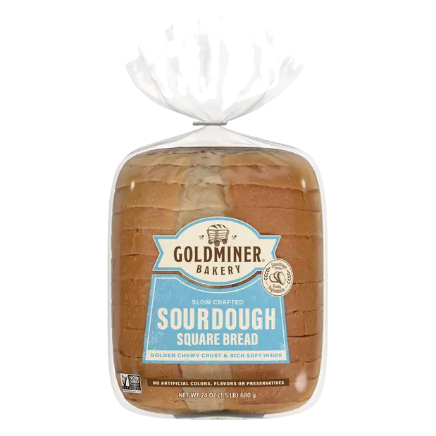 Square Sourdough Bread Loaf Sliced