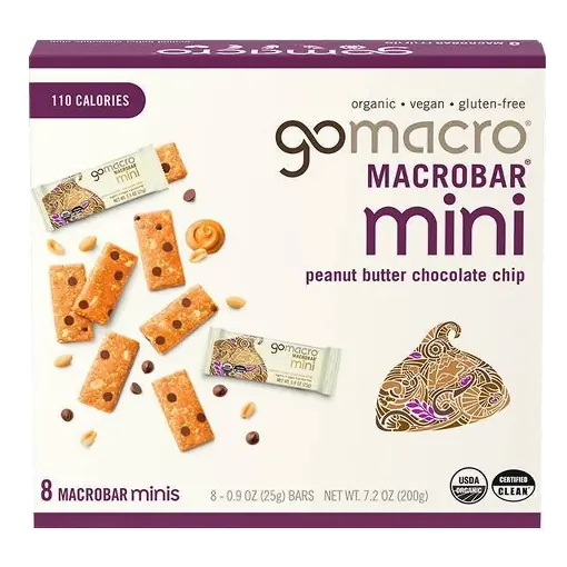 GoMacro Peanut Butter Chocolate Chip Minis Protein Bar, 7.2oz