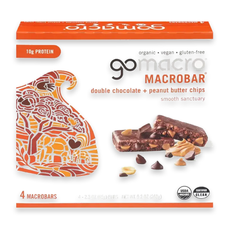 MacroBar Double Chocolate + Peanut Butter Chips Protein Bar